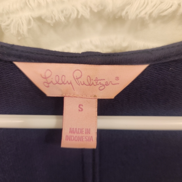 Lilly Pulitzer Fitted Dress  embroidered‎ Navy Blue Size small - Picture 3 of 8